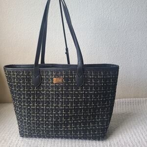 Badgley Mischka Elegant Black and Gold Women's Tote Bag